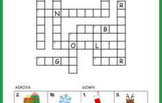 Easy Christmas Crossword intended for Easy Christmas Crossword For Kids