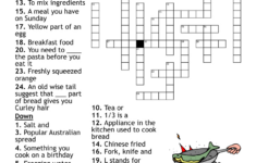 English Breakfast Crossword – Wordmint regarding Old English Christmas Meat Crossword