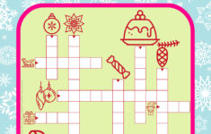 English For Kids Stepstep: Christmas Worksheets: Crossword Puzzles with Christmas Wreath Material Crossword Puzzle