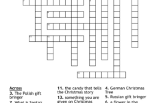 European Christmas Traditions Crossword - Wordmint inside German Christmas Carol Crossword