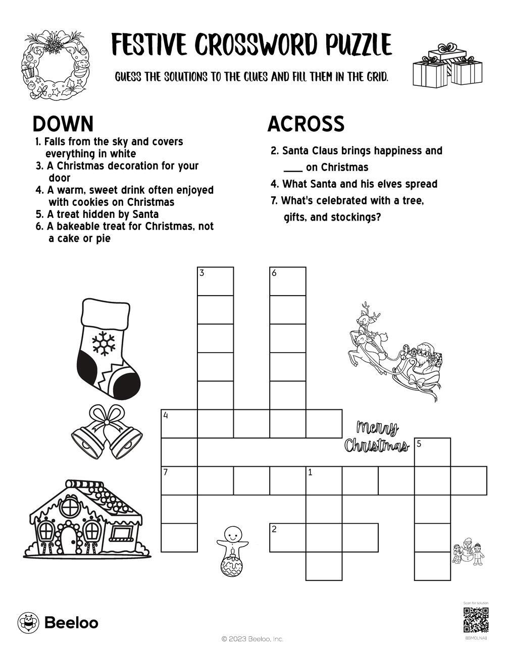 festive crossword puzzle beeloo printable crafts and activities for christmas drink crossword clue Festive Crossword Puzzle • Beeloo Printable Crafts And Activities for Christmas Drink Crossword Clue