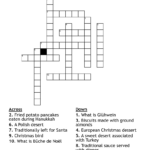 Festive Food Crossword   Wordmint With Popular Christmas Desserts Crossword
