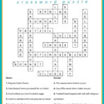Free Easter Crossword Puzzle Printable   2 Versions & Answer Key Inside Easter Or Christmas Crossword Clue