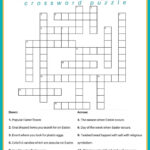 Free Easter Crossword Puzzle Printable   2 Versions & Answer Key With Regard To Christmas Or Easter Crossword Clue