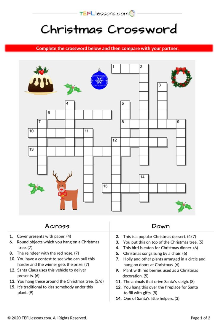 free fillable esl christmas crossword b1 c1 english teaching intended for christmas idioms crossword puzzle Free Fillable Esl Christmas Crossword (B1-C1) | English Teaching intended for Christmas Idioms Crossword Puzzle