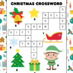 Free Printable Christmas Crossword Puzzle For Kids In Sticker On A Christmas Present Crossword Clue