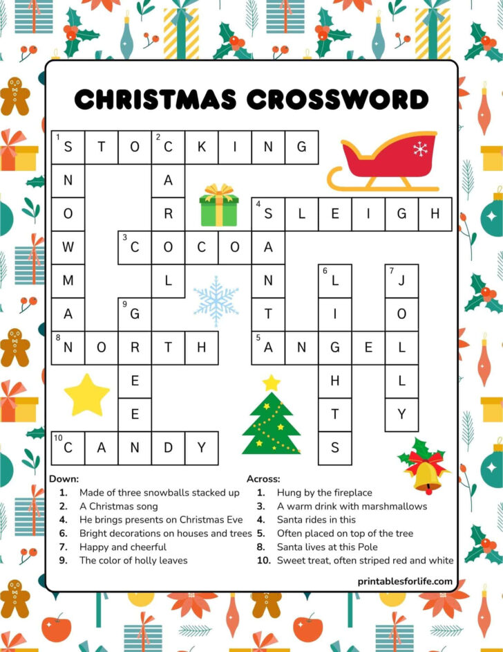 Common Christmas Gifts Crossword Clue 4 Letters
