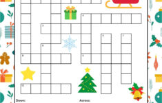 Free Printable Christmas Crossword Puzzle For Kids with regard to Free Christmas Crossword Puzzle For Elementary Students