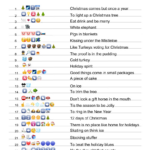 Free Printable Christmas Idioms Emoji Quiz With Answer Key Throughout Christmas Idioms Crossword Puzzle