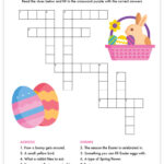 Free Printable Easter Crossword Puzzle   Pjs And Paint For Christmas Or Easter Crossword Clue