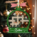 Friend Crossword Christmas Ornament, Scrabble Personalized Pertaining To Christmas Decorating Crossword Puzzle