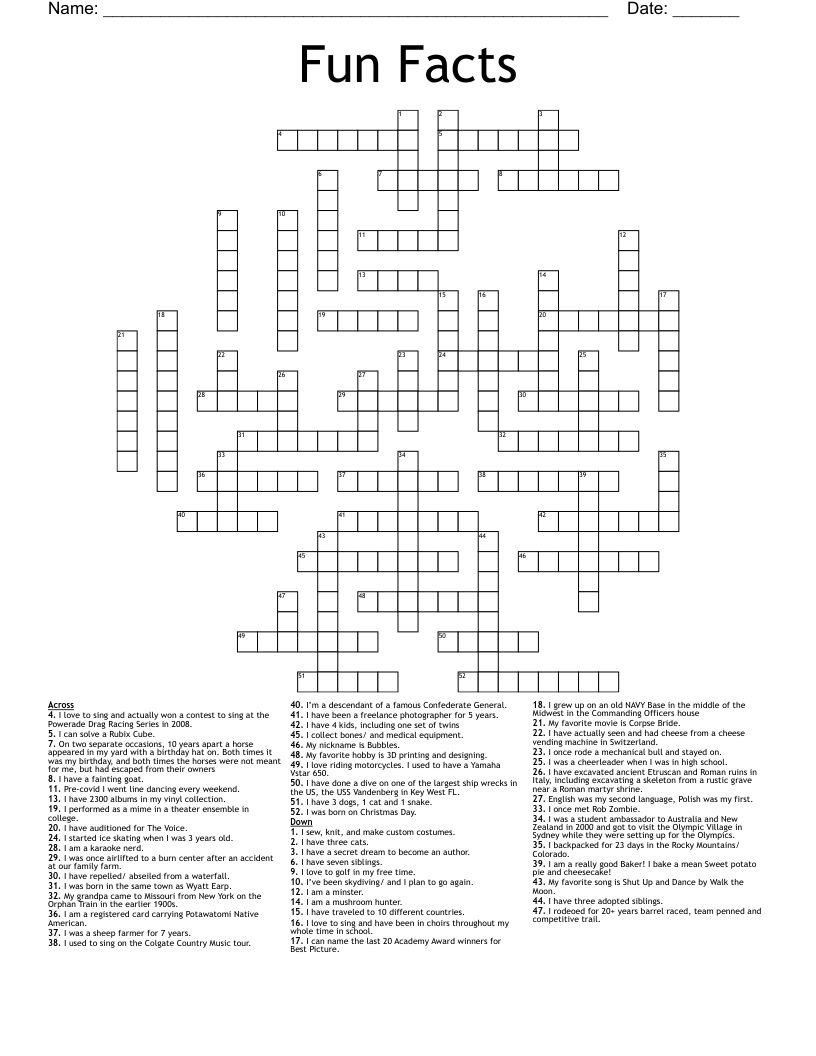 fun facts crossword wordmint throughout ensemble christmas movie crossword Fun Facts Crossword - Wordmint throughout Ensemble Christmas Movie Crossword