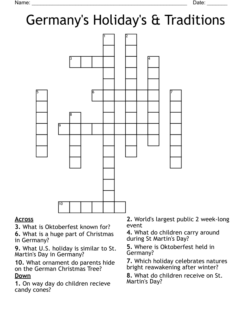 germanys holidays traditions crossword wordmint regarding after christmas event crossword clue Germany'S Holiday'S & Traditions Crossword - Wordmint regarding After Christmas Event Crossword Clue