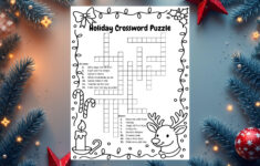 Holiday Crossword Puzzle – Etsy Australia with regard to Christmas Trio Crossword Clue