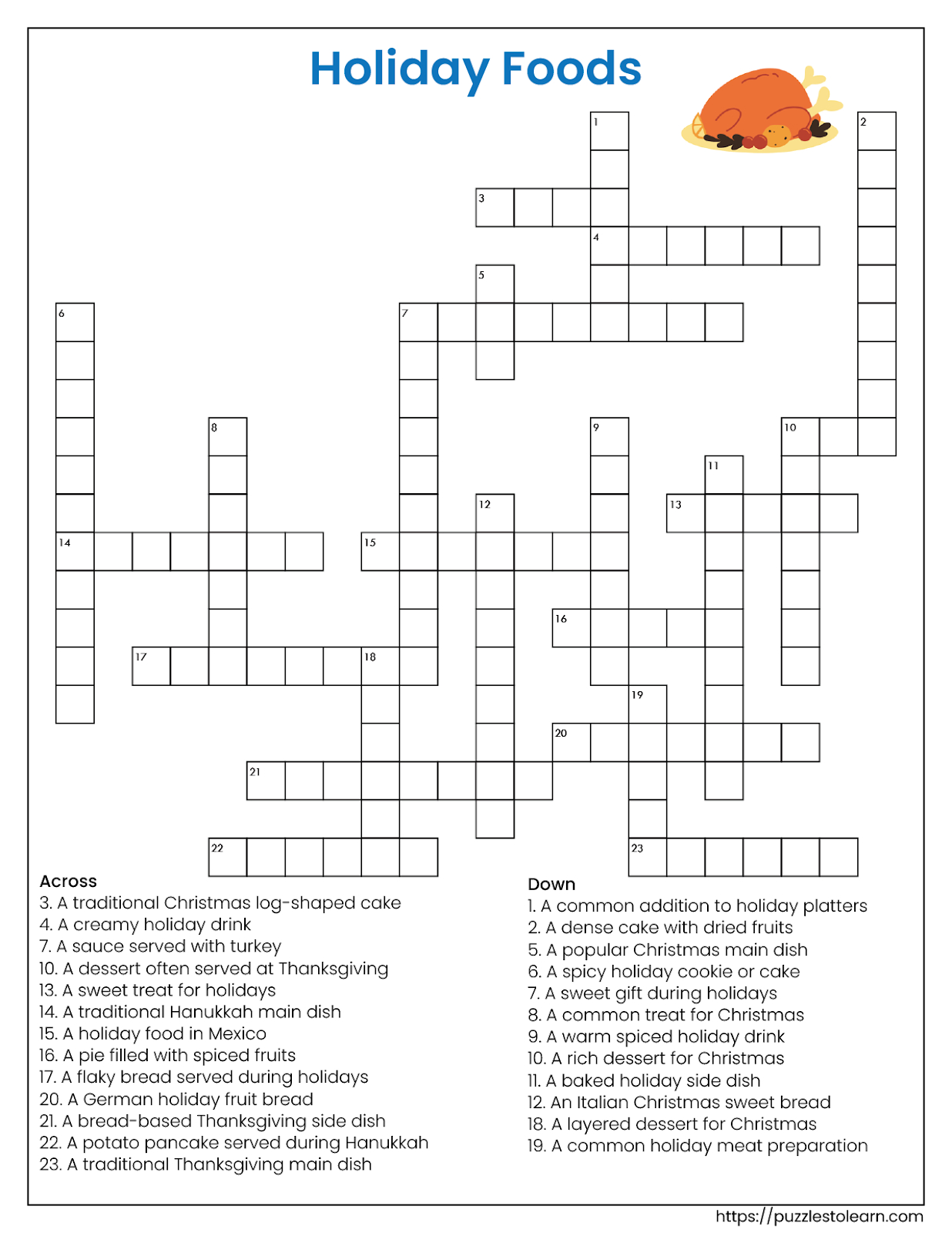 holiday foods crossword for christmas baked treat crossword Holiday Foods Crossword for Christmas Baked Treat Crossword