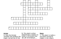 Holiday Plants And Flowers Crossword - Wordmint for Popular Christmas House Plant Crossword