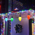 Indoor & Outdoor Set Of 4 Battery Powered Large Cone Bauble Bulb For Bulbs In Many Christmas Lights Crossword