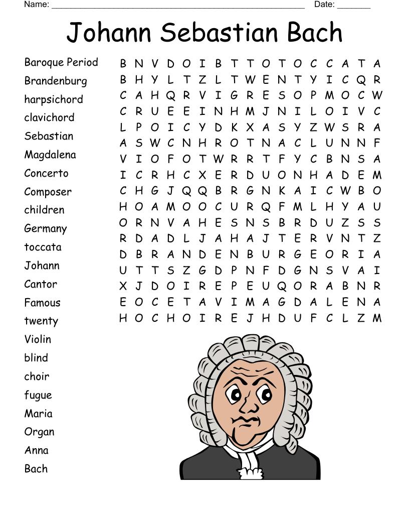 johann sebastian bach word search wordmint with christmas oratorio composer crossword clue Johann Sebastian Bach Word Search - Wordmint with Christmas Oratorio Composer Crossword Clue