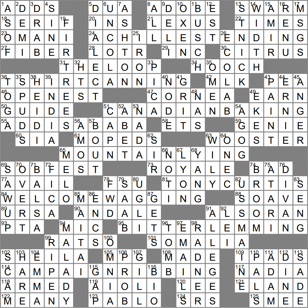 La Times Crossword 5 Mar 23, Sunday - Laxcrossword with regard to Christmas Tide For Life&amp;#039;S Building Blocks Crossword Clue
