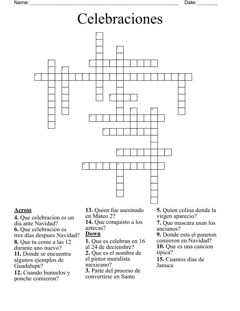 Las Posadas Word Search - Wordmint with regard to Posadas Christmas Tradition Crossword