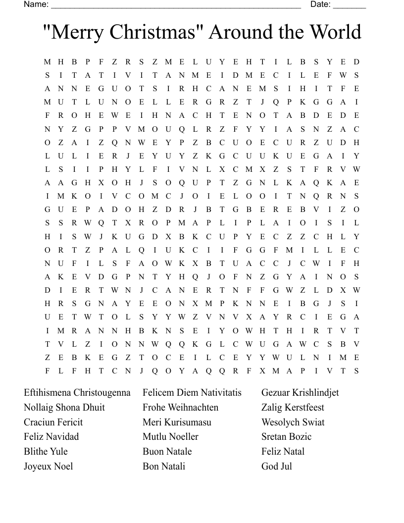 merry christmas around the world word search wordmint pertaining to christmas around the world crossword puzzle Merry Christmas" Around The World Word Search - Wordmint pertaining to Christmas Around The World Crossword Puzzle