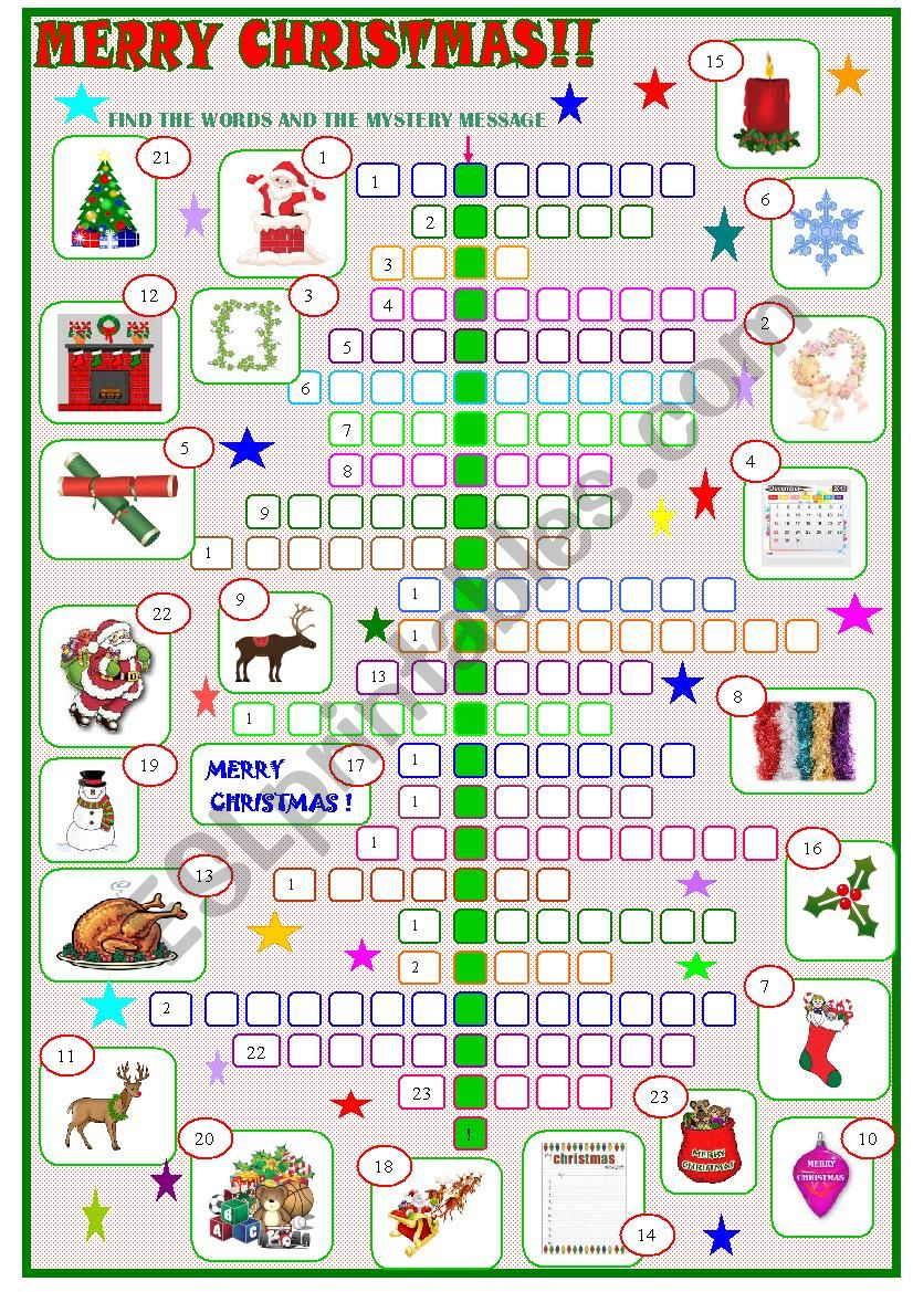 merry christmas crossword esl worksheetspied d aignel throughout merry christmas crossword answers Merry Christmas :Crossword - Esl Worksheetspied-D-Aignel throughout Merry Christmas Crossword Answers