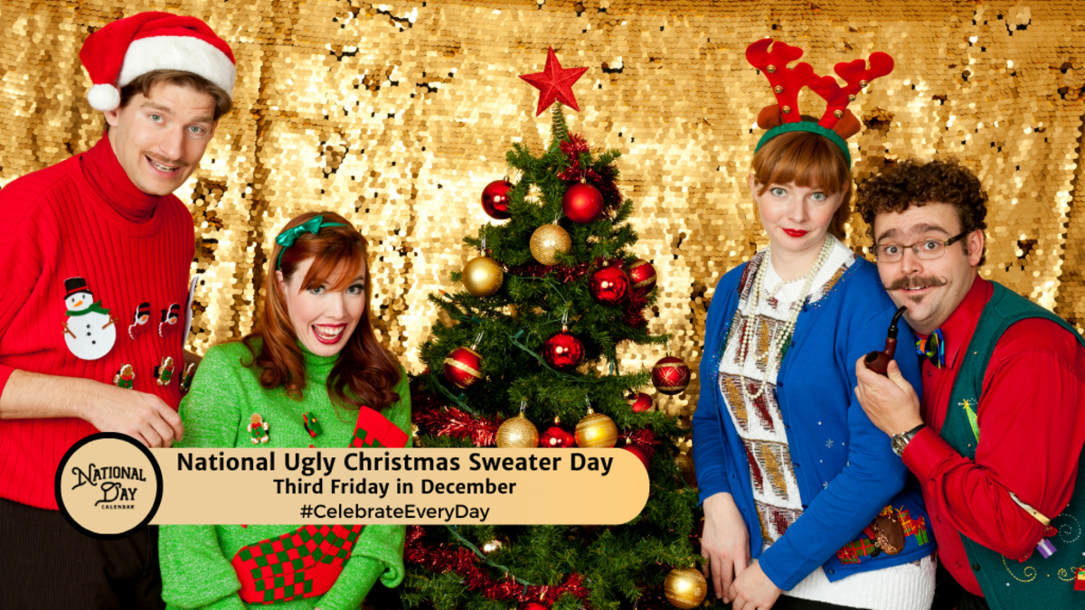 national ugly christmas sweater day third friday in december in tiny bells added to a christmas sweater crossword National Ugly Christmas Sweater Day - Third Friday In December in Tiny Bells Added to a Christmas Sweater Crossword