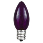 Novelty Lights 25 Pack C7 Outdoor Christmas Replacement Bulbs, Red Throughout Type Of Bulb In Christmas Lights Crossword