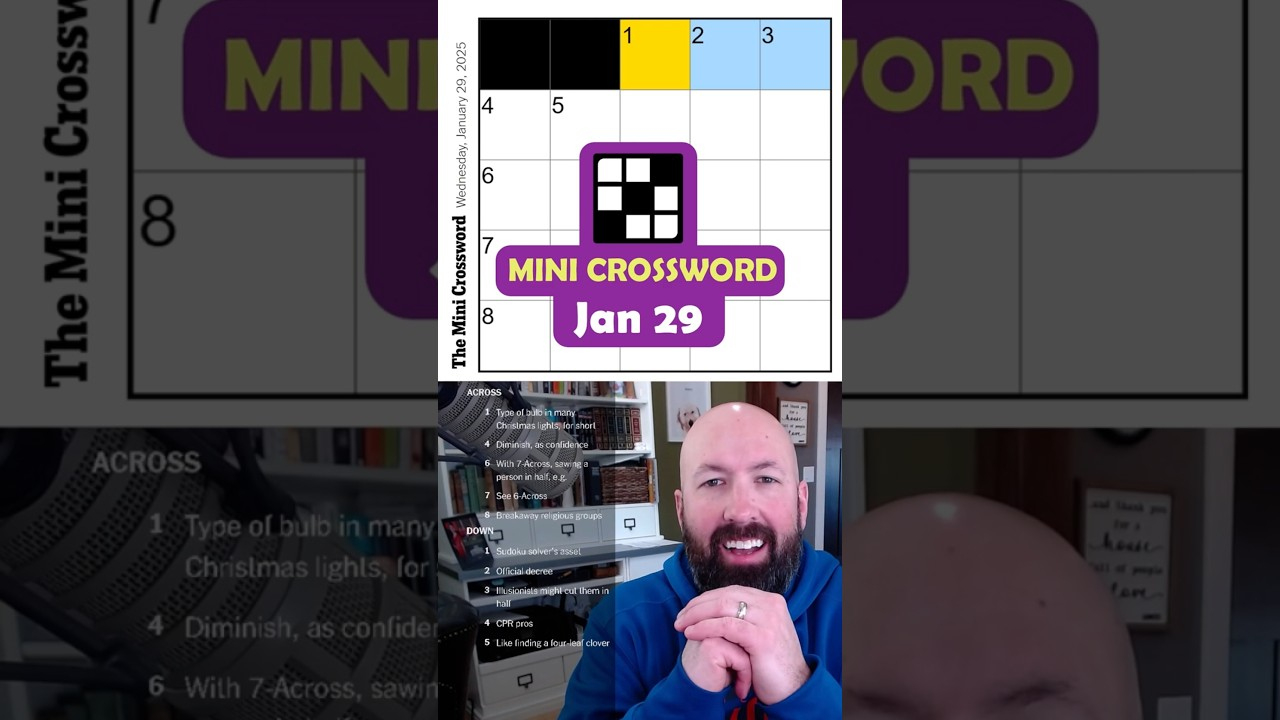 Nyt Mini Crossword - Jan 29 - Youtube pertaining to Type Of Bulb In Christmas Lights Nyt Crossword