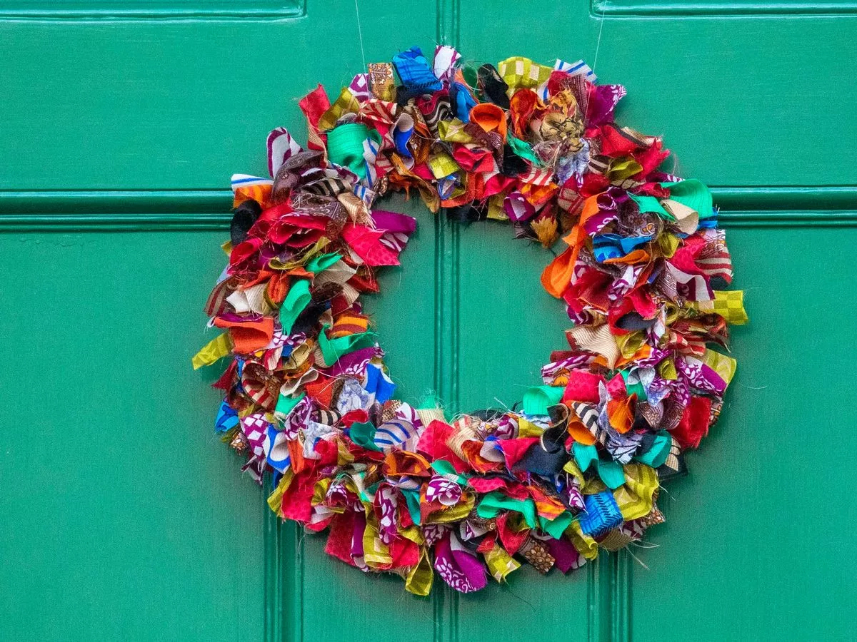 One Of Scotland&amp;#039;S Most Festive Streets Dressed Up With Amazing within Christmas Wreath Material Daily Crossword