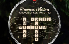 Personalised Glass Crossword Christmas Ornament For Brothers regarding Christmas Tree Decoration Crossword