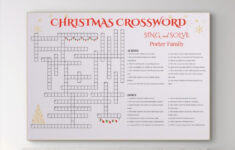 Personalisiertes Weihnachtskreuzworträtsel: Riesiges Familienspiel regarding Popular Christmas Night Dessert Crossword