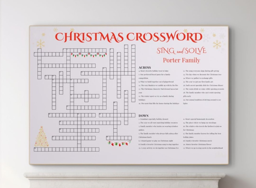 personalisiertes weihnachtskreuzwortratsel riesiges familienspiel regarding popular christmas night dessert crossword Personalisiertes Weihnachtskreuzworträtsel: Riesiges Familienspiel regarding Popular Christmas Night Dessert Crossword