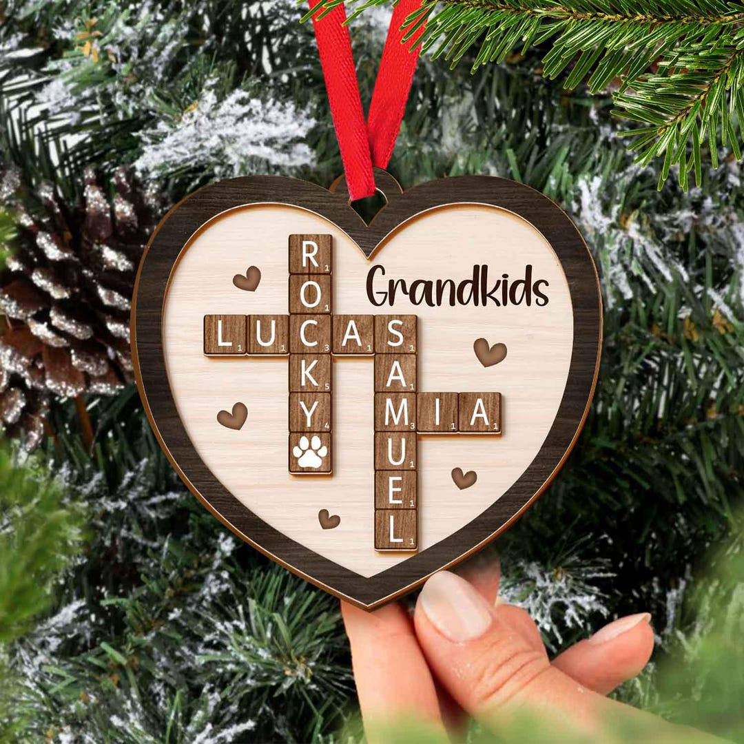 personalized crossword ornament custom grandkids ornament with regard to shapes of many christmas ornaments crossword Personalized Crossword Ornament, Custom Grandkids Ornament with regard to Shapes Of Many Christmas Ornaments Crossword