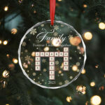 Personalized Crossword Ornament   Etsy Uk Within Spherical Christmas Tree Ornament Crossword Clue