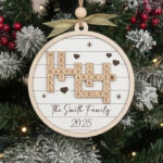 Personalized Family Crossword Wooden Ornament For Christmas Tree With Christmas Tree Topper Often Crossword