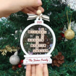 Personalized Family Name Scrabble Christmas Ornament: Acrylic In Edible Christmas Ornament Crossword