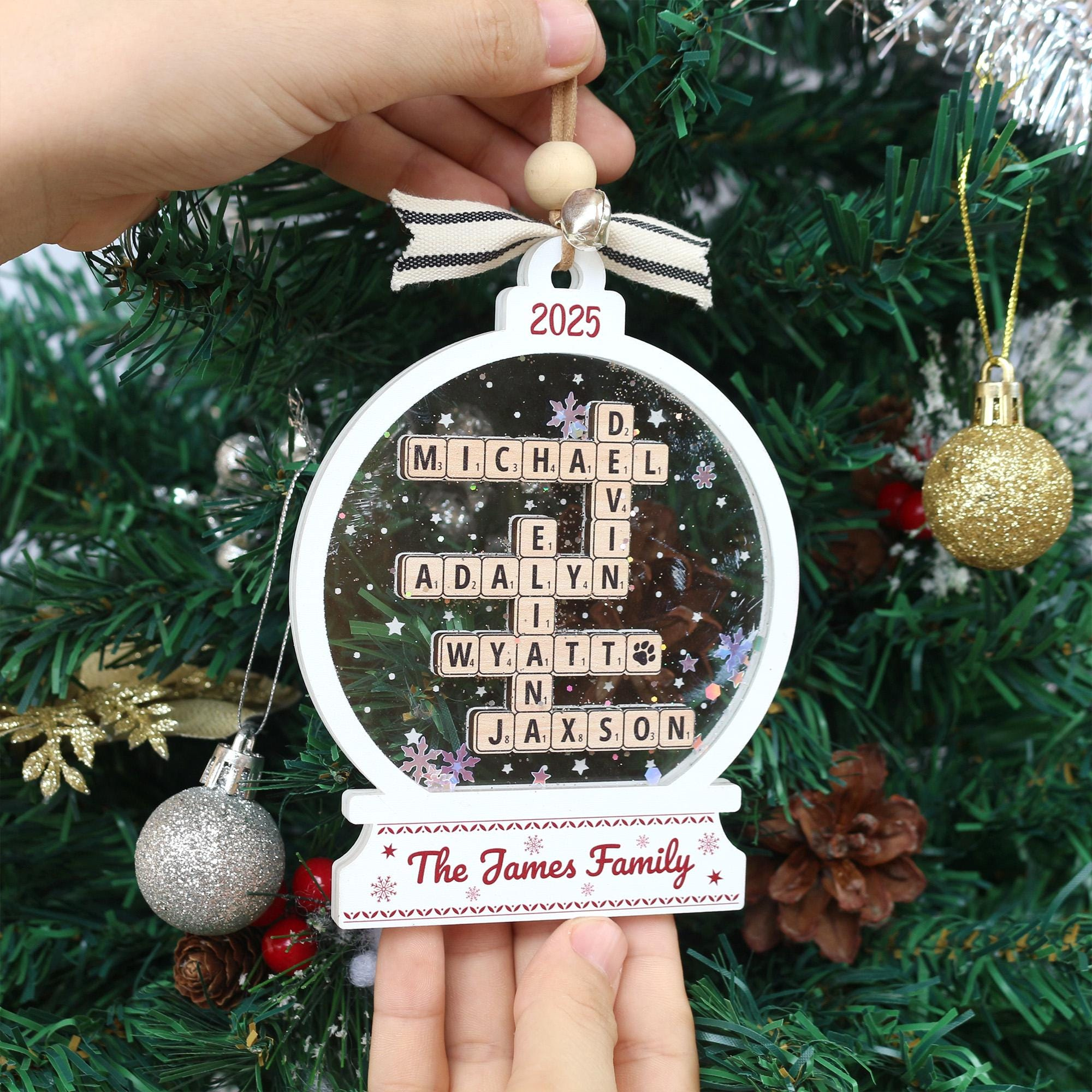 personalized family name scrabble christmas ornament acrylic in edible christmas ornament crossword 1 Personalized Family Name Scrabble Christmas Ornament: Acrylic in Edible Christmas Ornament Crossword