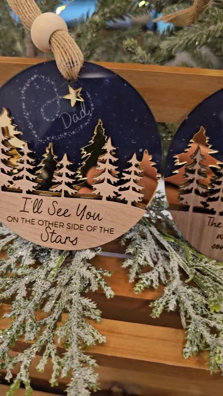 Personalized Memorial Ornament, Remembrance Ornament, Sympathy Ornament,  Sympathy Gift, Memorial Ornament, The Sky Looks Different Ornament throughout Not the Brightest Bulb on the Christmas Tree Crossword