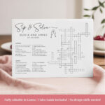 Personalized Wedding Crossword Puzzle Template, Custom Sip And Throughout Christmas Stamp Pair Crossword