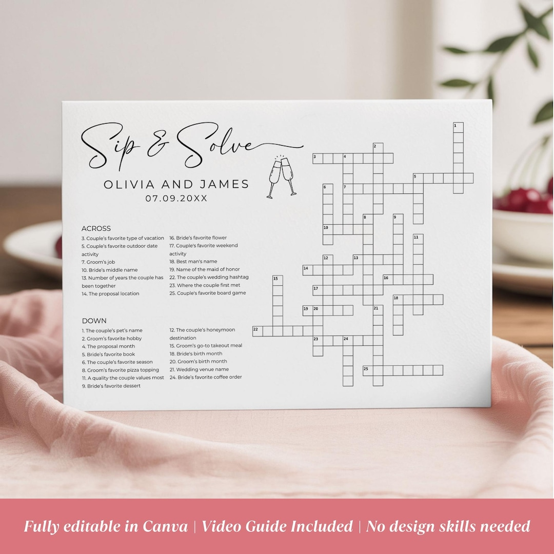 personalized wedding crossword puzzle template custom sip and throughout christmas stamp pair crossword Personalized Wedding Crossword Puzzle Template, Custom Sip And throughout Christmas Stamp Pair Crossword