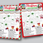 Printable Christmas Crossword Puzzle For Kids And Adults, Fun Christmas  Word Game For Holiday Party And Classrooms, Family Christmas Game Regarding It Might Get Decorated At Christmas Crossword