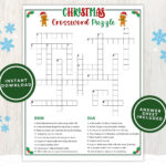 Printable Christmas Crossword Puzzle For Kids And Adults, Fun Inside Christmas Crossword For Kids Printable
