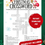 Printable Christmas Crossword Puzzle With Answer Key (Digital Within Christmas Crossword And Answers