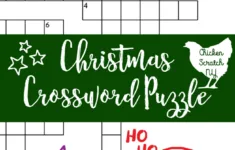 Printable Christmas Crossword Puzzle With Key pertaining to Christmas Hanging Crossword Clue