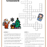 Printable Grade 7 Holidays Crossword Worksheets Download Regarding Night Before Christmas Crossword