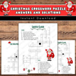 Santa Claus Crossword Puzzle: Christmas Party Game (Digital Inside Father Christmas Crossword Clue