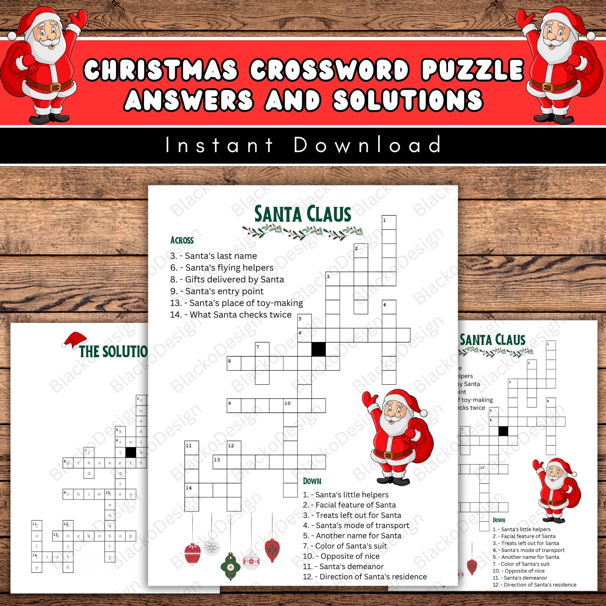santa claus crossword puzzle christmas party game digital inside father christmas crossword clue Santa Claus Crossword Puzzle: Christmas Party Game (Digital inside Father Christmas Crossword Clue
