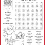 Santa Claus Word Search With Father Christmas Nyt Crossword