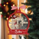 Scrabble Personalized Christmas Ornament, Friend Crossword Intended For Christmas Tree Trim Crossword